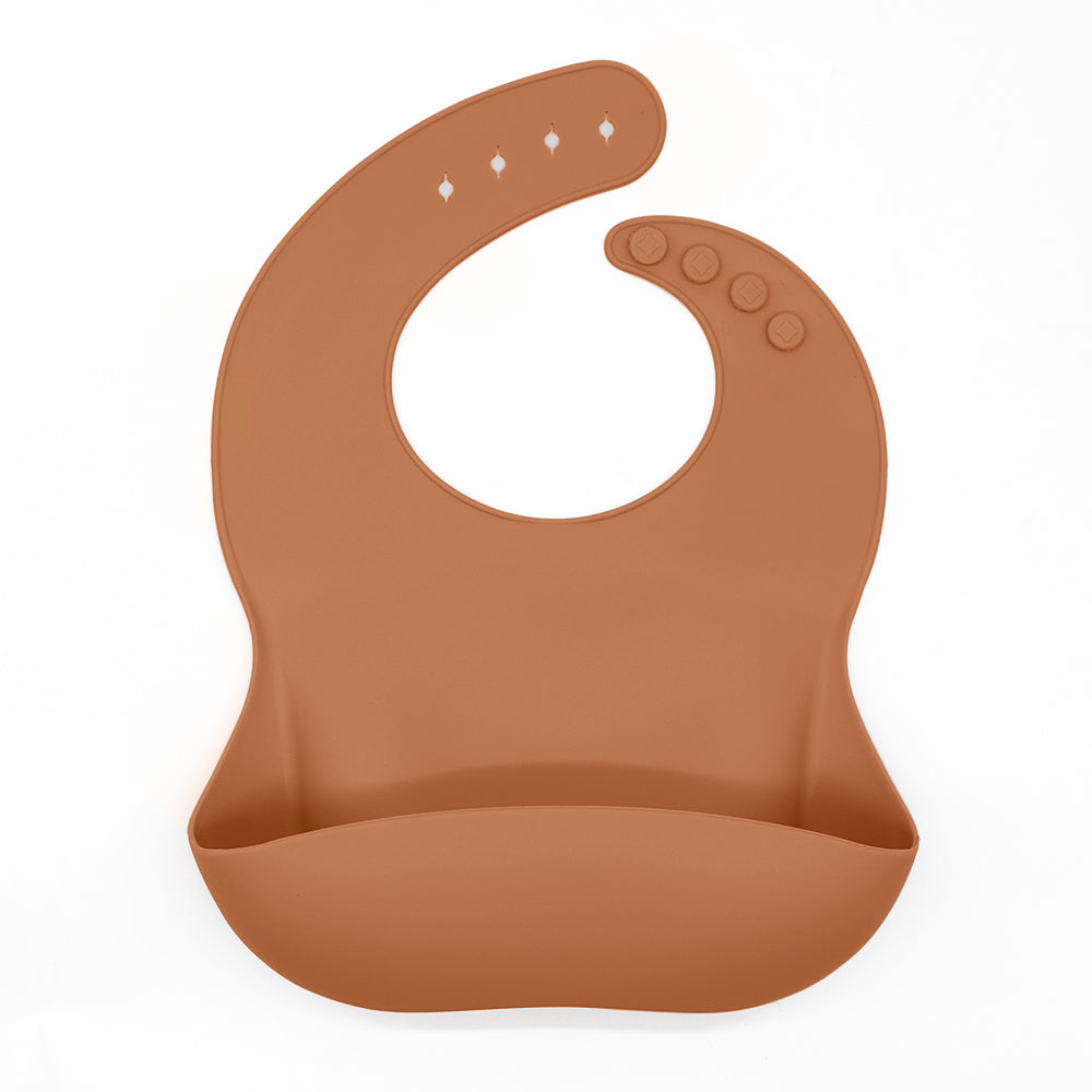 Biomom Silicone Plain Round Baby Bib (16 colors) - Pupsik Singapore