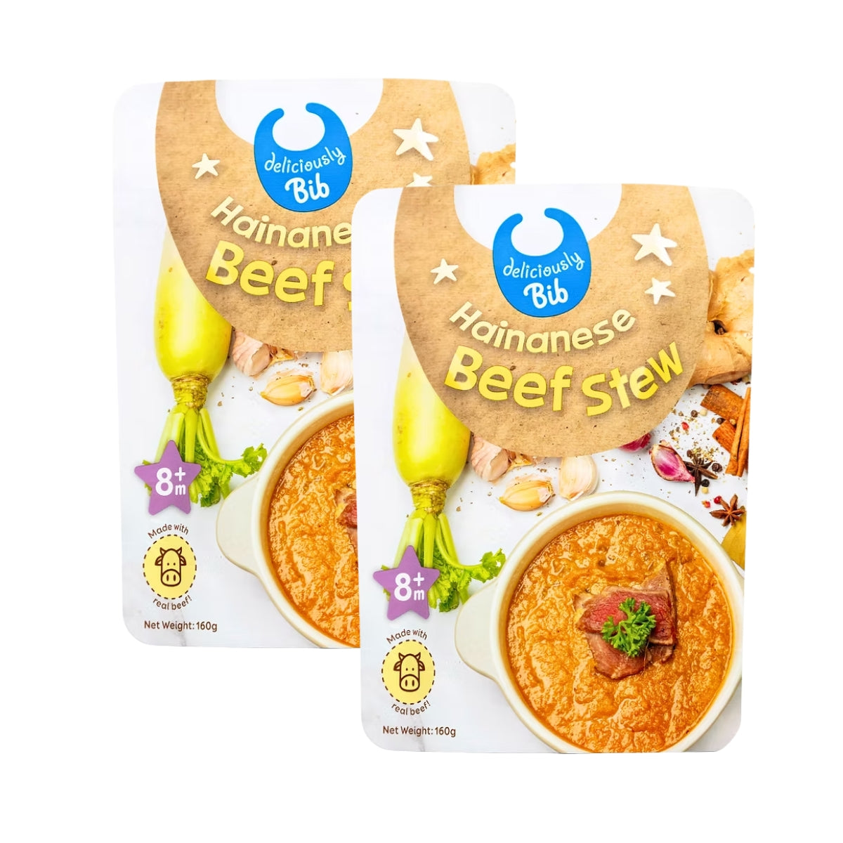Deliciously Bib Hainanese Beef Stew, 2pk x 160g (Exp 04/26)