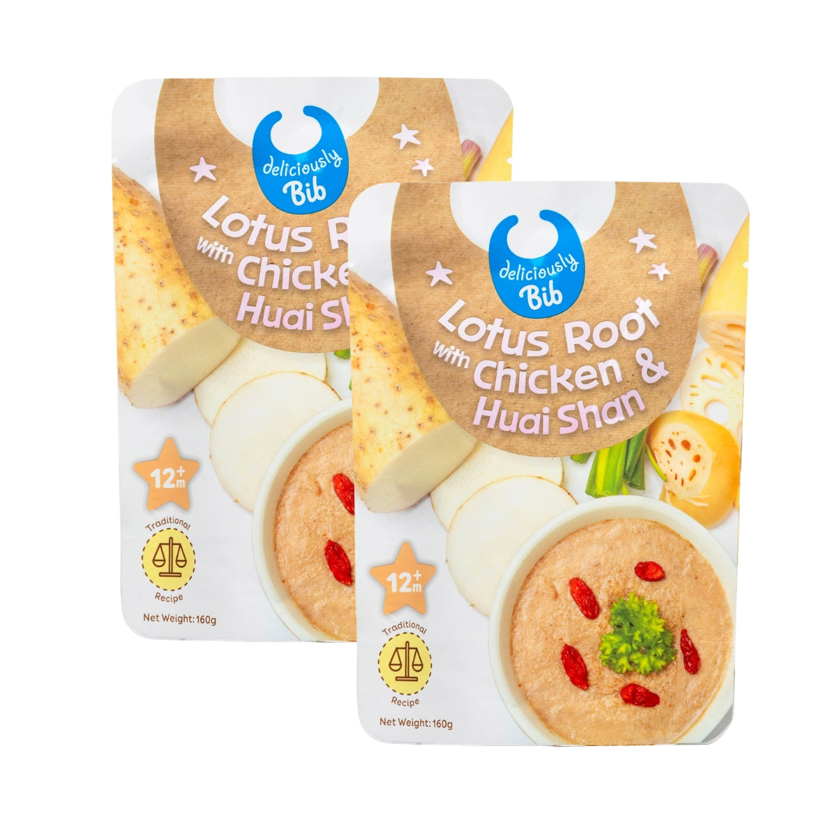 Deliciously Bib Lotus Root with Chicken & Huai Shan Stew, 2pk x 160g (Exp 02/26)