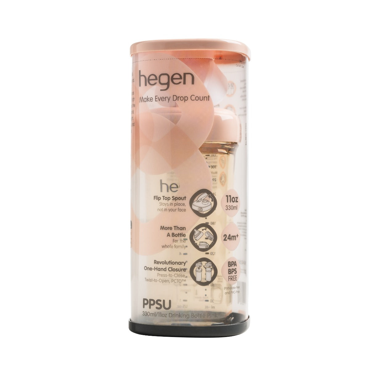(New) Hegen PCTO™ Drinking Bottle PPSU, 330ml/11oz (4 Colours)