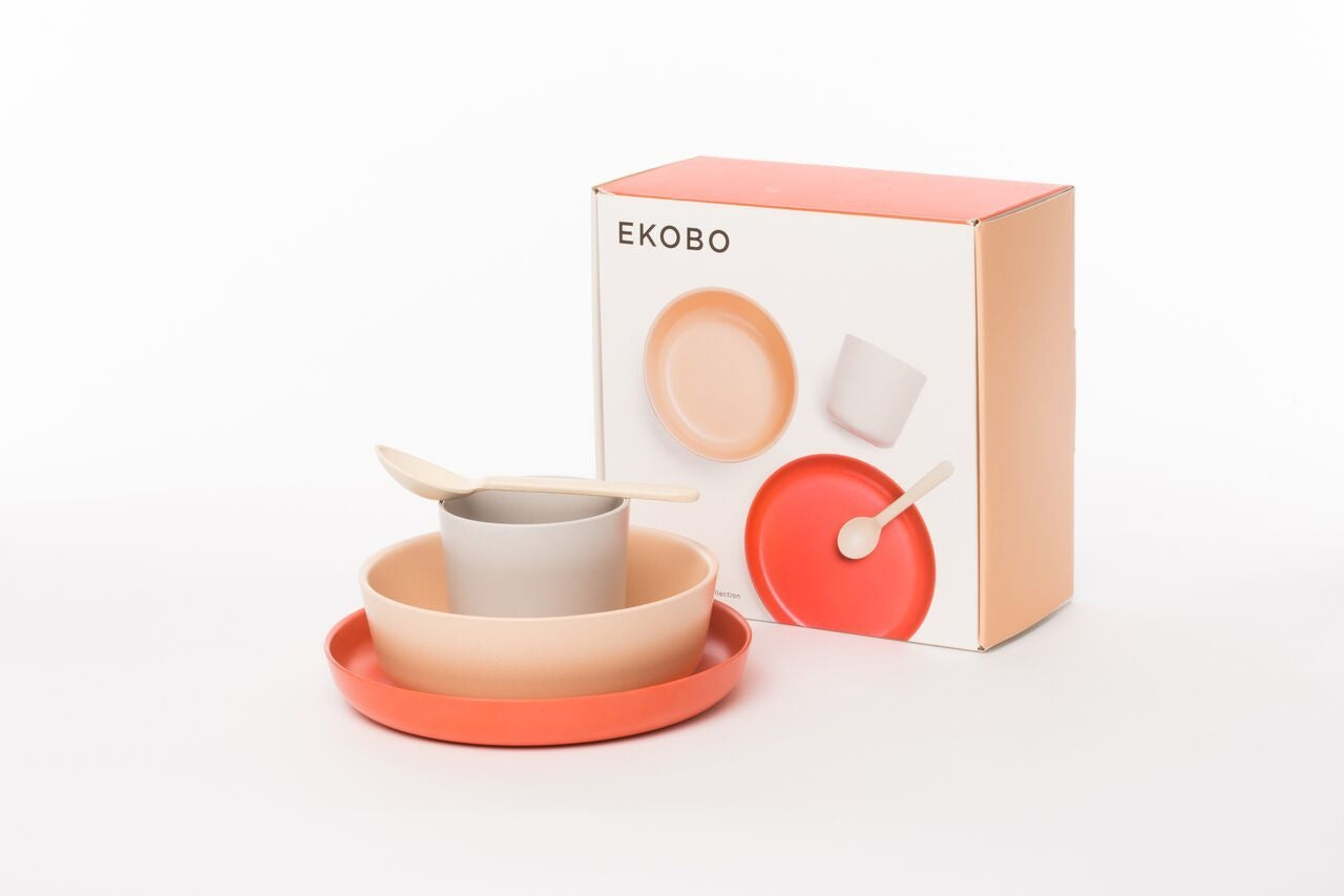EKOBO Bamboo Kid Dish Set (6 Colours) - Pupsik Singapore