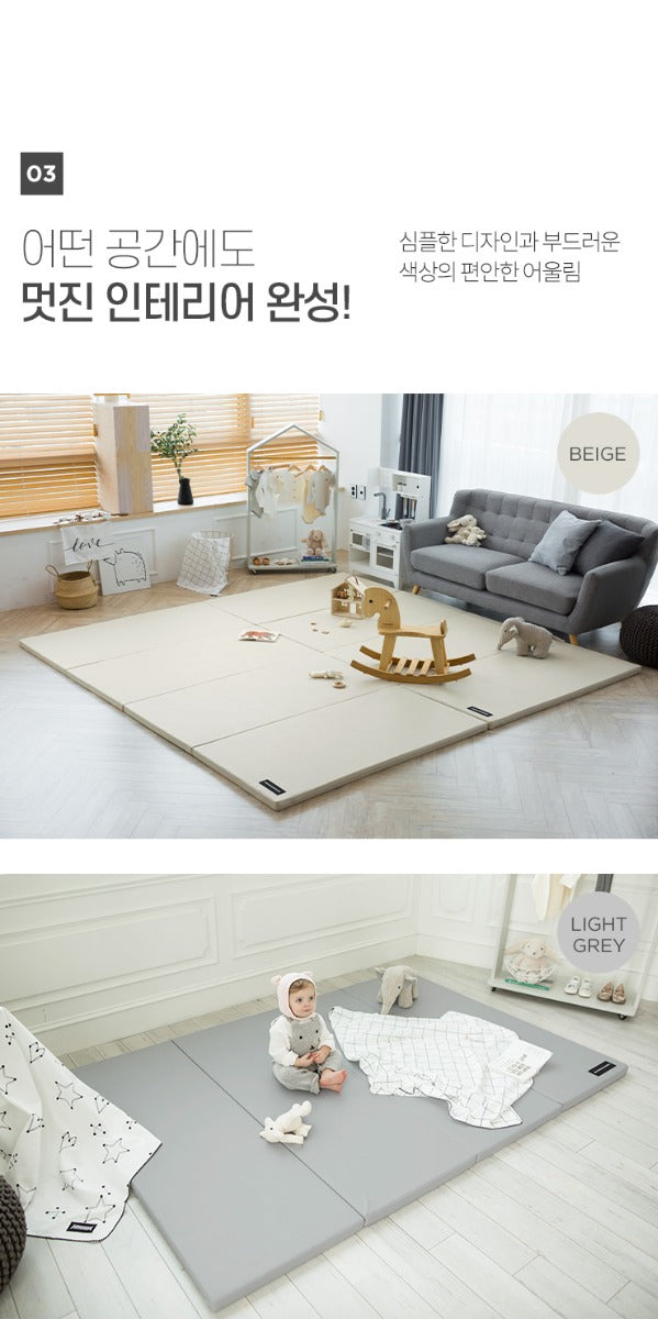 Dono&Dono Prime Folding Baby Play Mat - Light Grey (216)