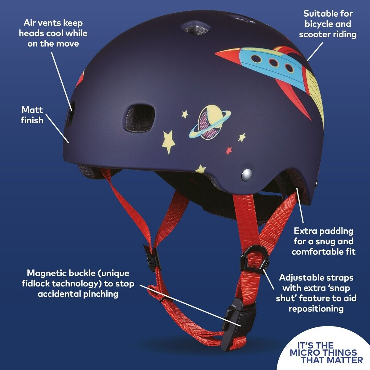 Micro Riding Helmet - Rocket V2 - XS Sizes
