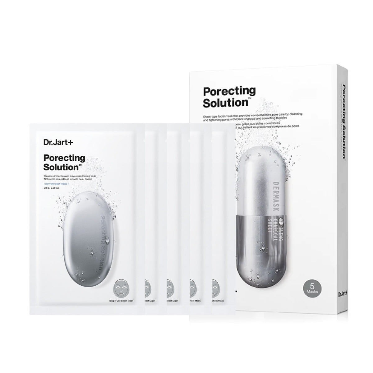 Dr. Jart+ Dermask Porecting Solution Facial Mask, 5pcs (exp 10/25)