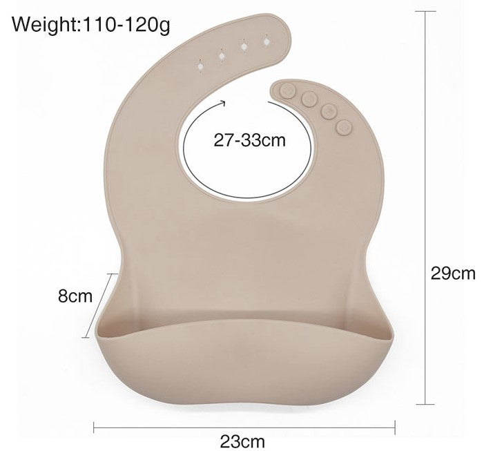 Biomom Silicone Plain Round Baby Bib (16 colors)