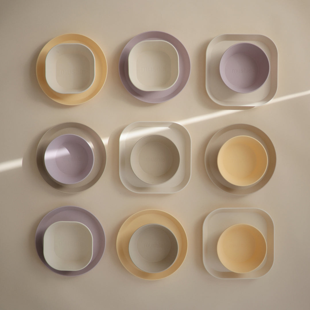 Mushie Round Dinnerware Bowls, 2pk (8 Colors)