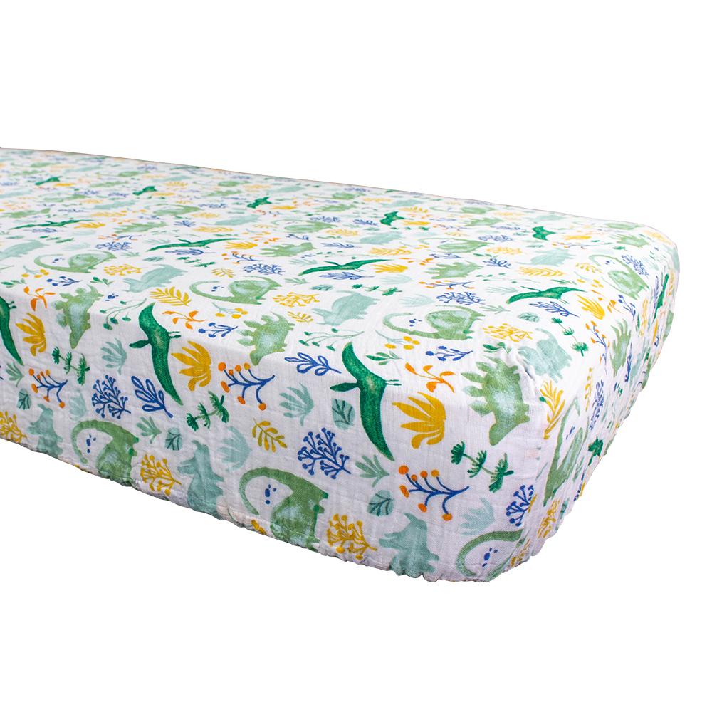Bebe Au Lait Classic Muslin Fitted Crib Sheet (70x130cm) (18 Designs) - Pupsik Singapore