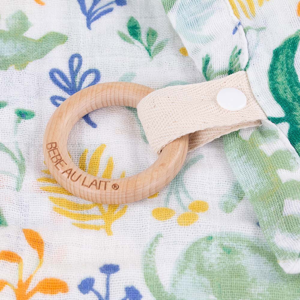 Bebe Au Lait Classic Muslin Teether Blanket (3 Designs) - Pupsik Singapore