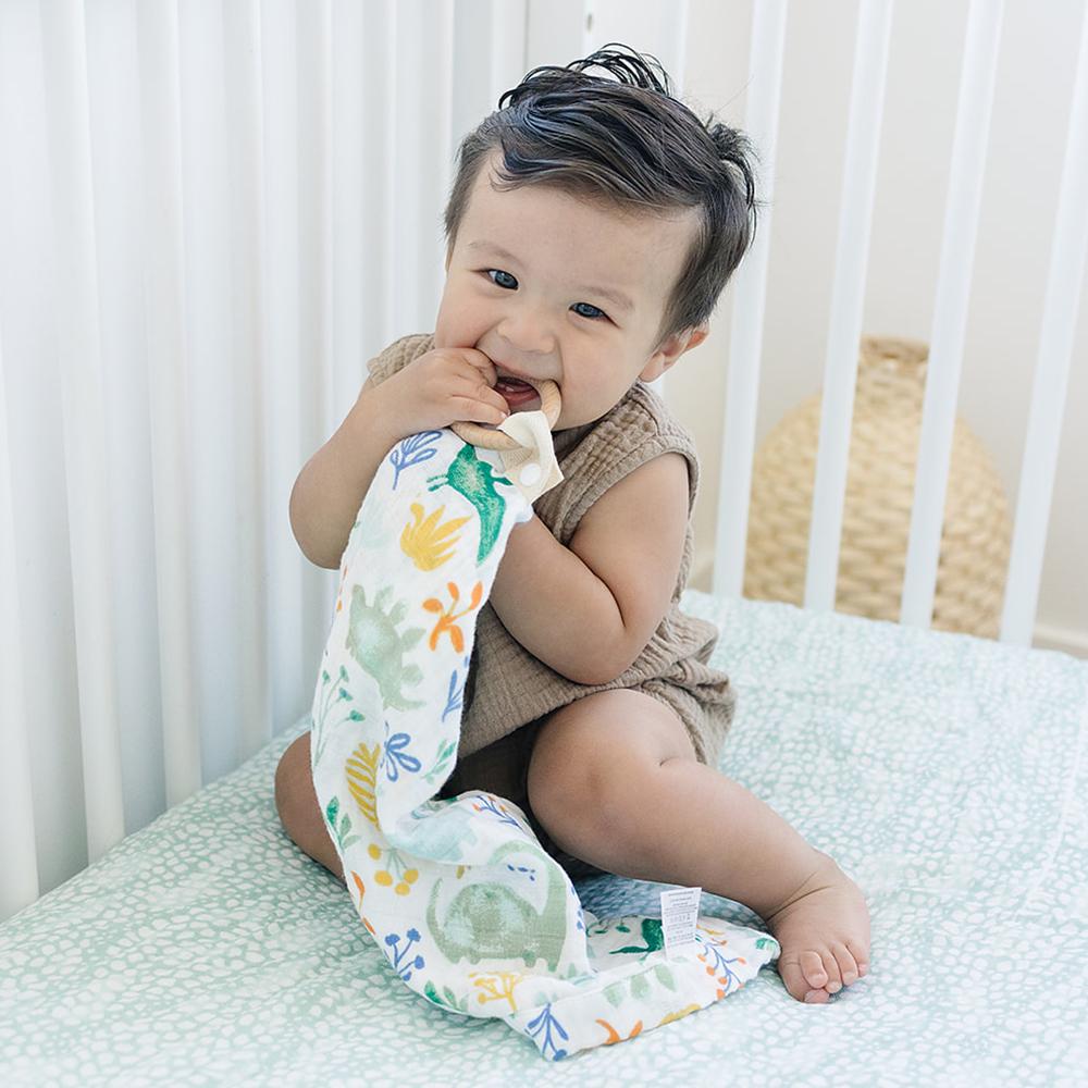 Bebe Au Lait Classic Muslin Teether Blanket (3 Designs) - Pupsik Singapore