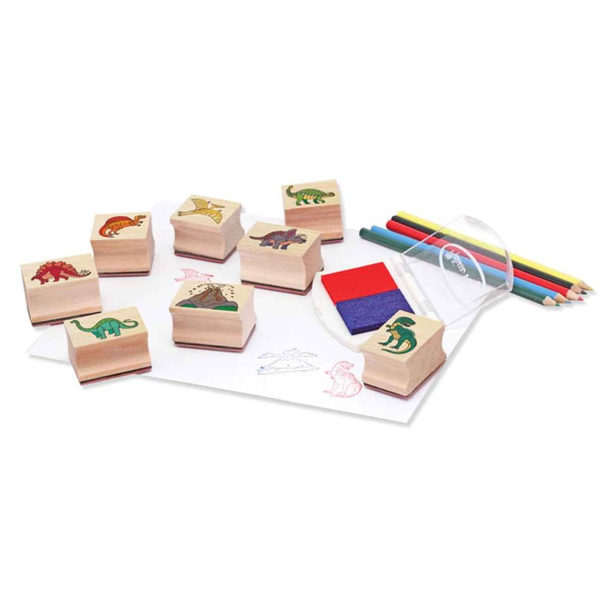 Melissa & Doug Dinosaur Wooden Stamp Set