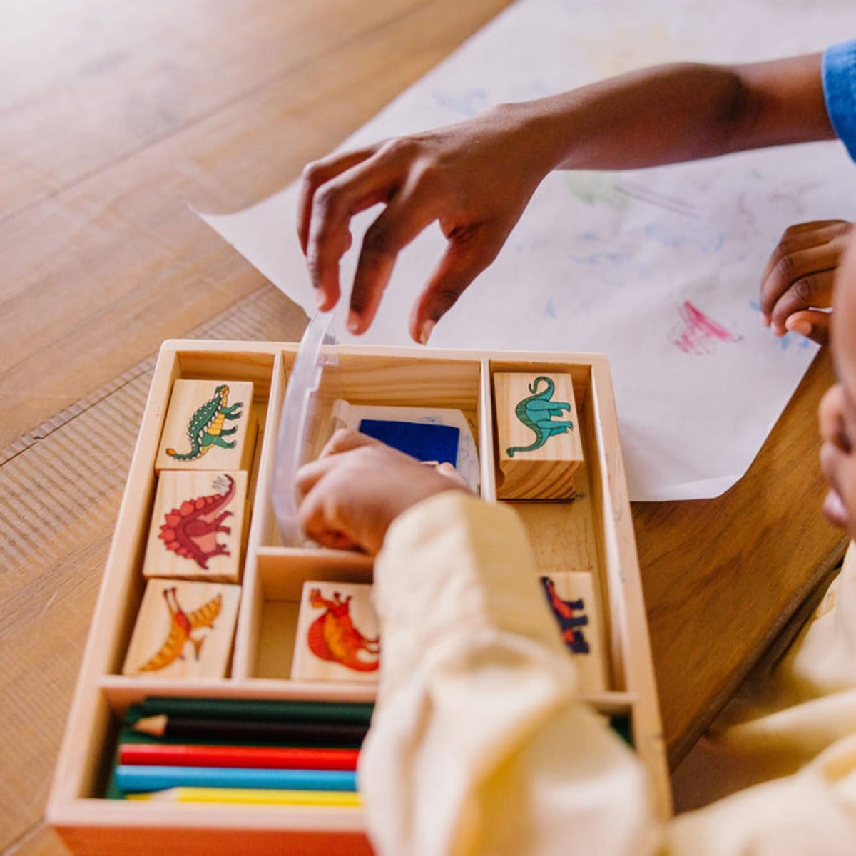 Melissa & Doug Dinosaur Wooden Stamp Set