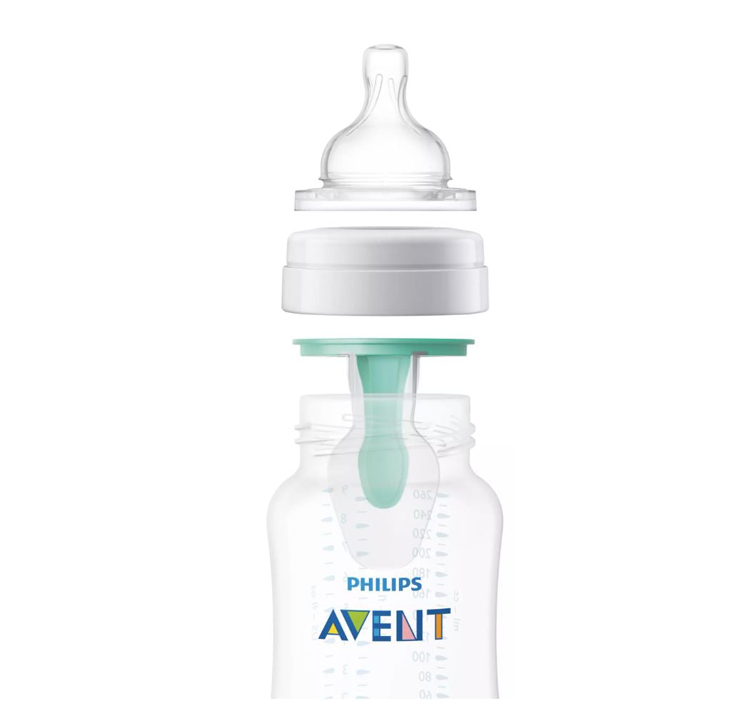 Philips Avent Anti-Colic Milk Baby Bottle with AirFree Vent, 9oz (1pk)