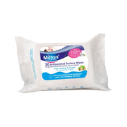 Milton Antibacterial Surface Wipes (Contains Alcohol), 30s (exp 01/27)