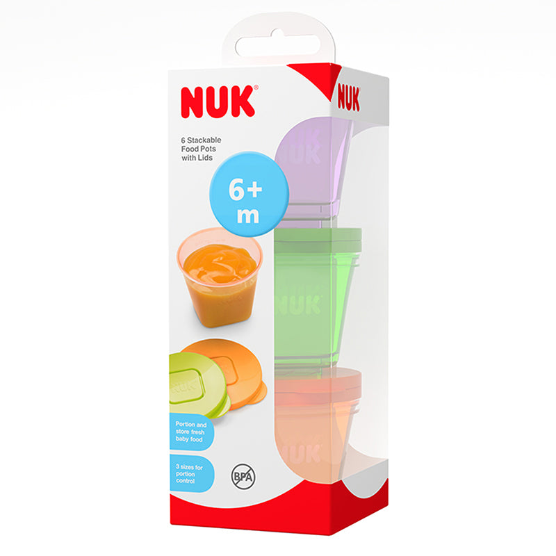 NUK Annabel Karmel Stackable Food Pots, 6pk