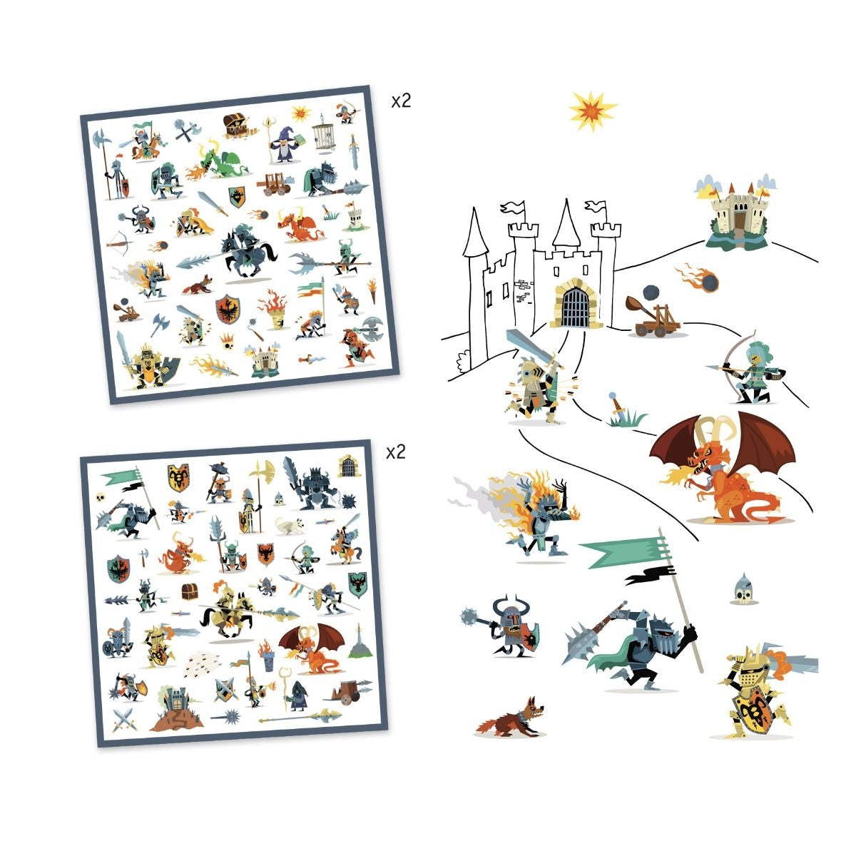 Djeco Knights Sticker Set