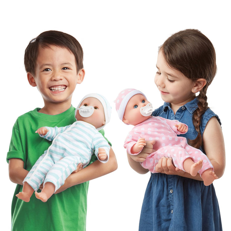 Melissa & Doug Mine to Love Twins Luke & Lucy Baby Dolls