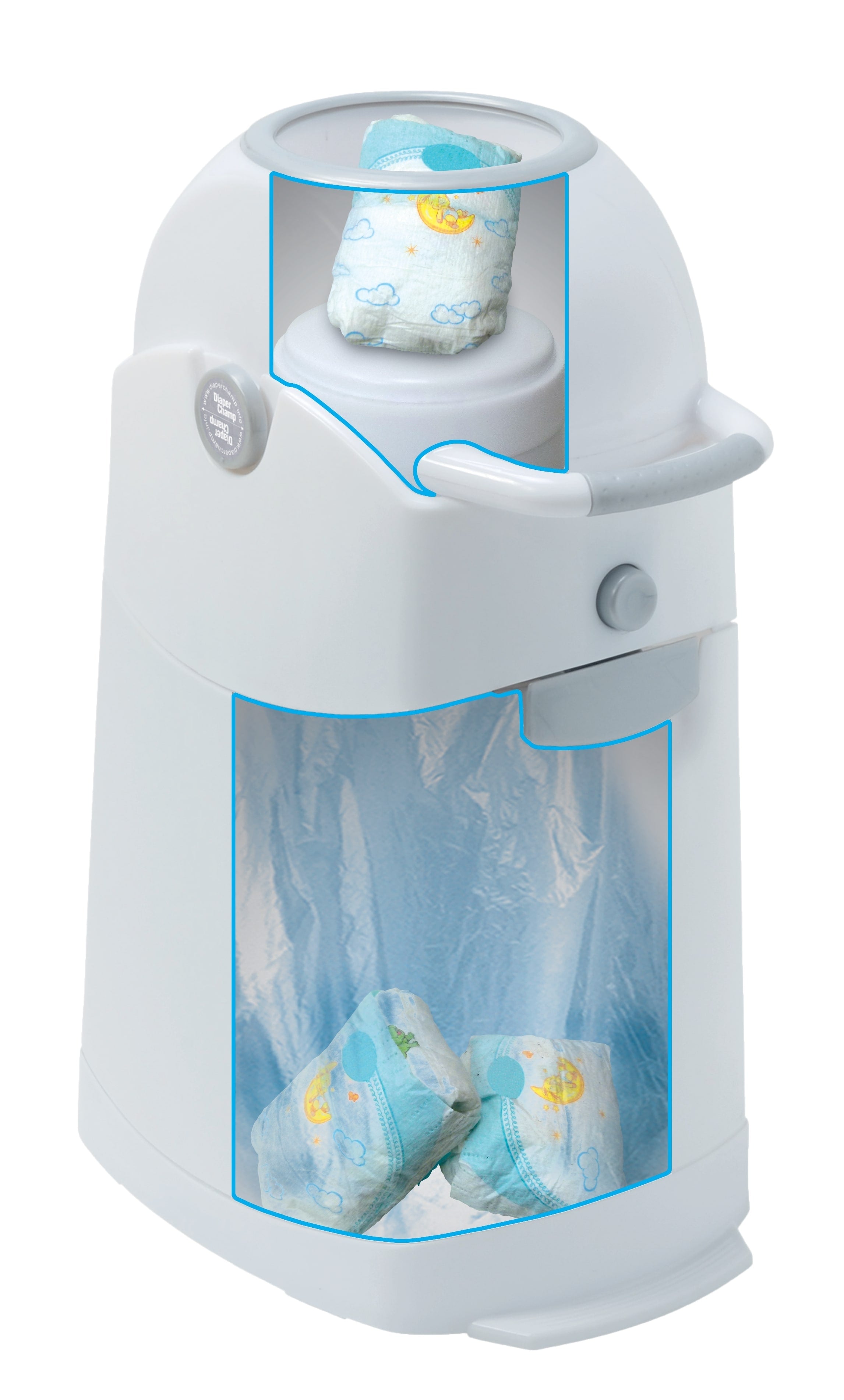 Diaper Champ Classic Odorless Diaper Bin - Medium (60 NB Diapers)