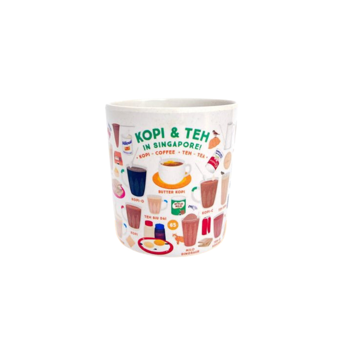 The Little Drom Store Bamboo Fibre Mug (4 Designs) - Pupsik Singapore