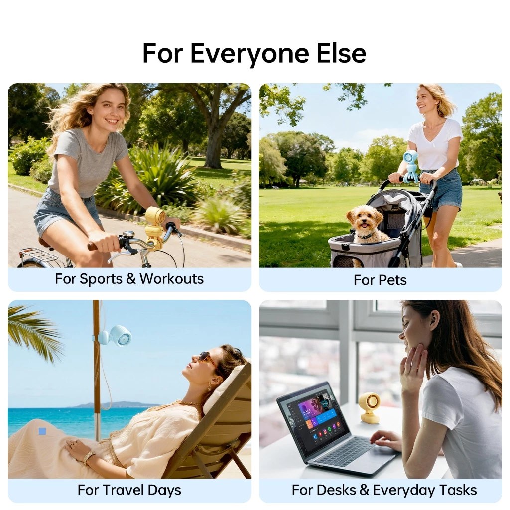 JisuLife Clip/Octopus Stroller Fan Life 4, 5000mah (4 Types)