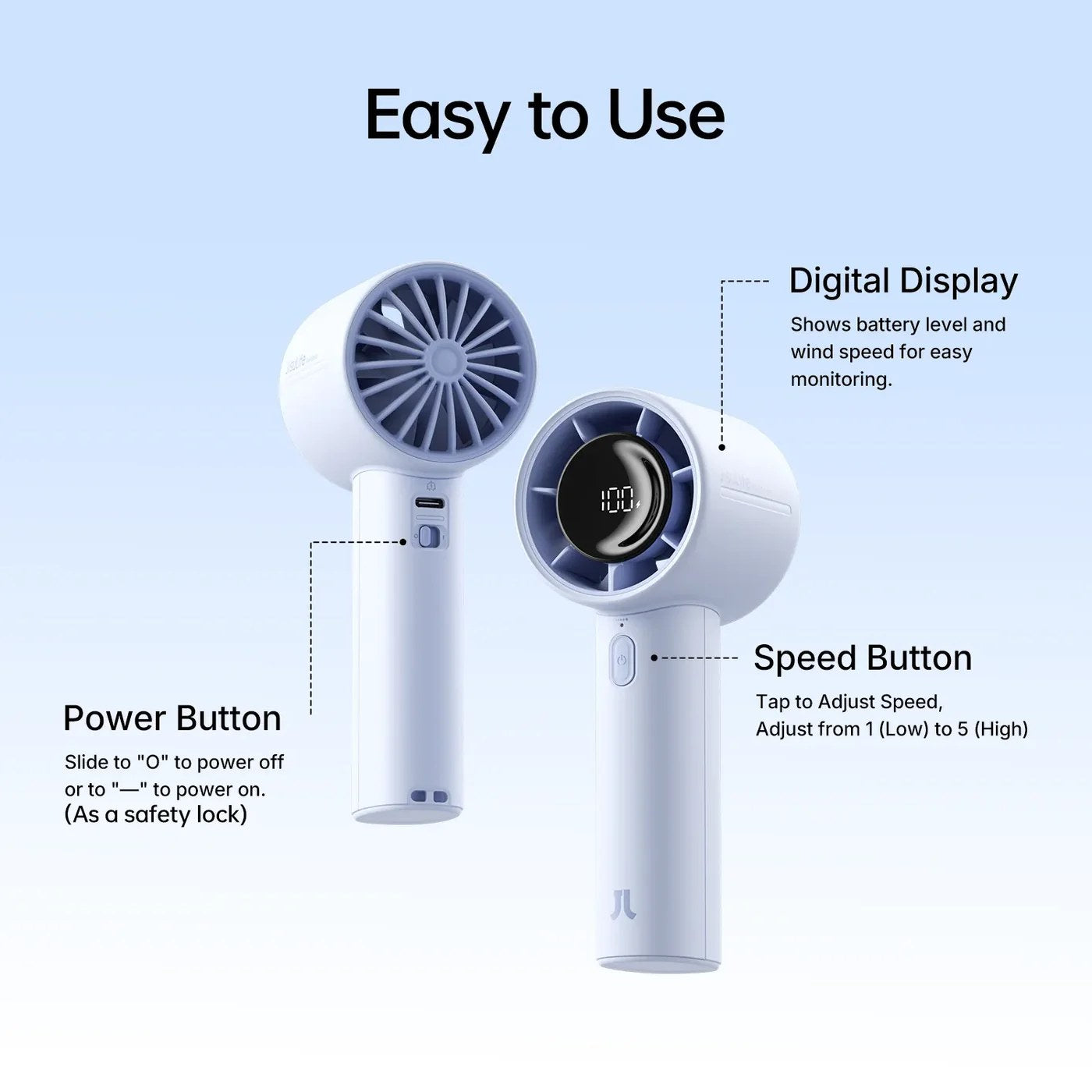 JisuLife Handheld Fan Life 10S, 5000mah (2 Colors)