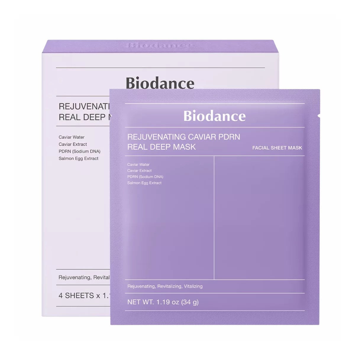 Biodance Rejuvenating Caviar PDRN Deep Mask, 4pcs (Exp 01/29)