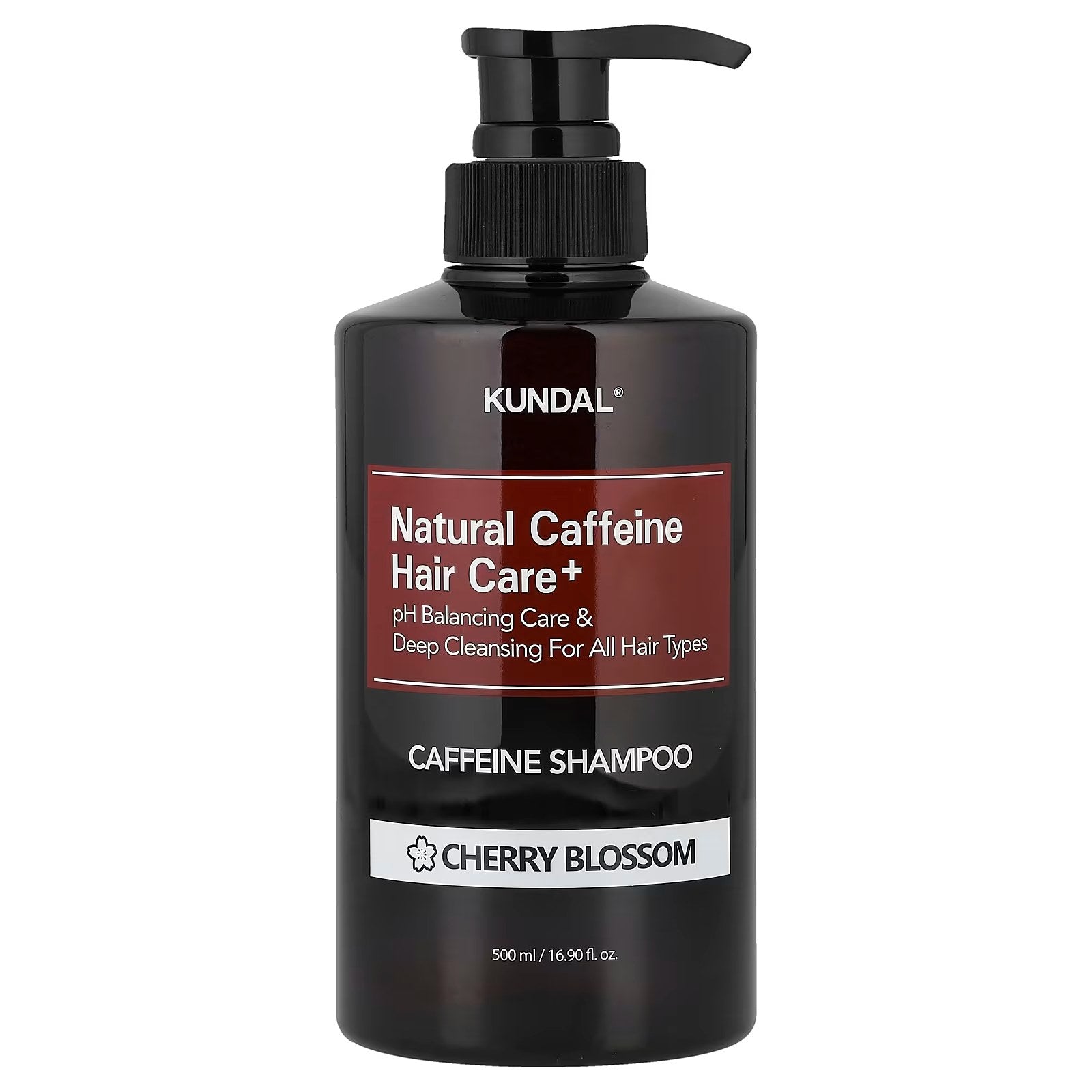 Kundal Caffeine Hair Loss Shampoo, 500ml - Cherry Blossom (Exp 02/29)