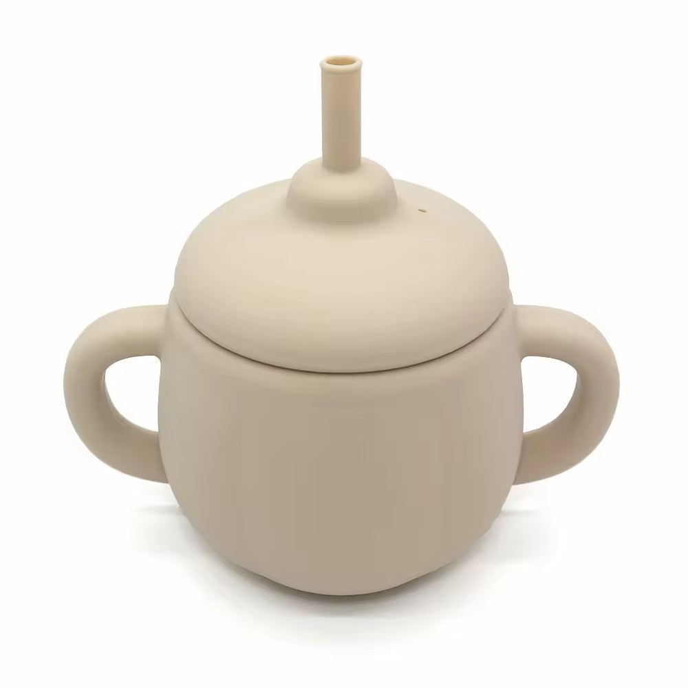 Biomom My First Learning Silicone Straw Cup, 200ml (3 Colors)