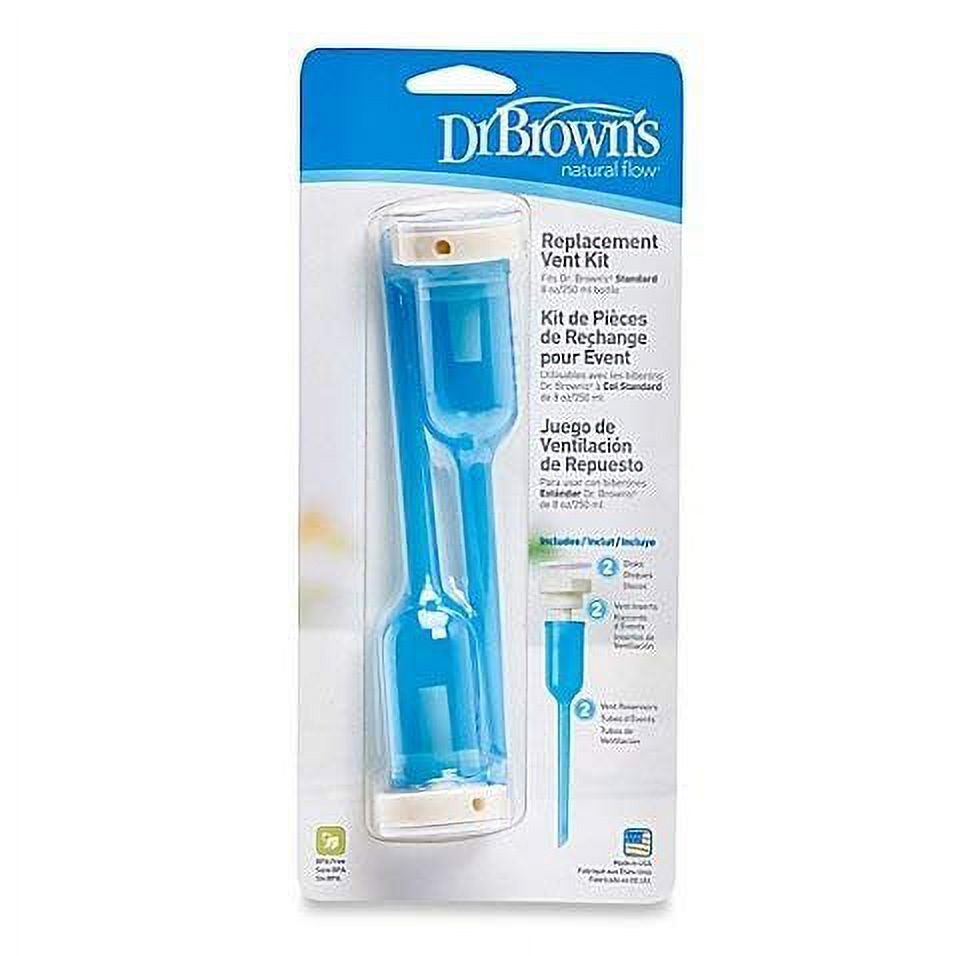 Dr. Brown's Standard/Narrow 8 oz. Bottle Replacement Vent Kit Natural Flow (2pk)