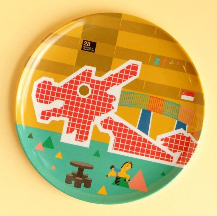 The Little Drom Store Melamine Plate (8 inch) (25 Designs)