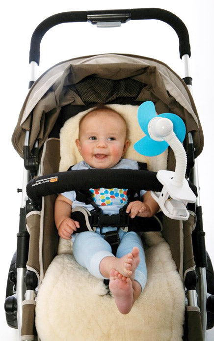 Dreambaby Stroller Fan White with Pink Foam