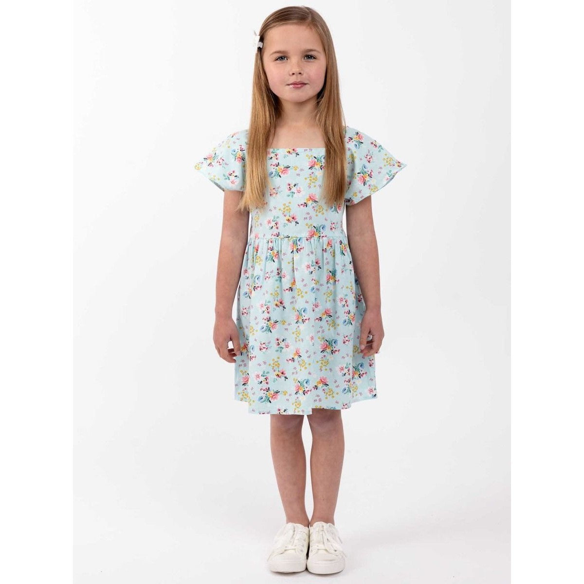 Oobi Amity Dress Vintage Blue Floral (3 Sizes)