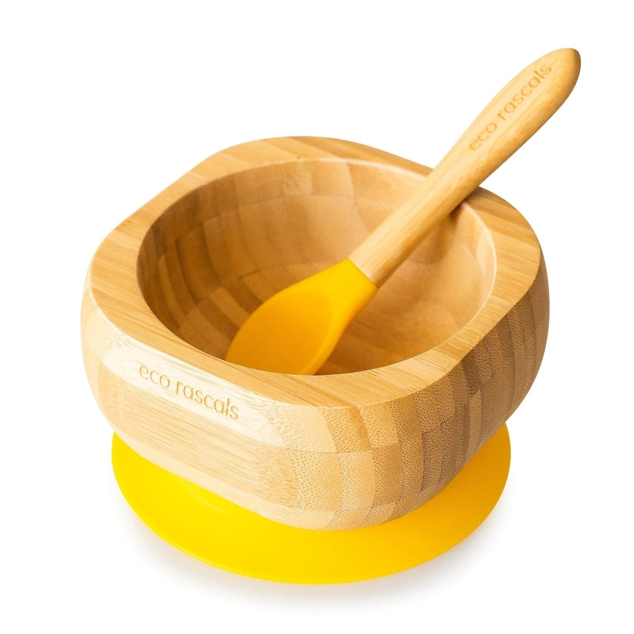 Eco Rascals Bamboo Suction Baby Bowl & Spoon (2 Colours)