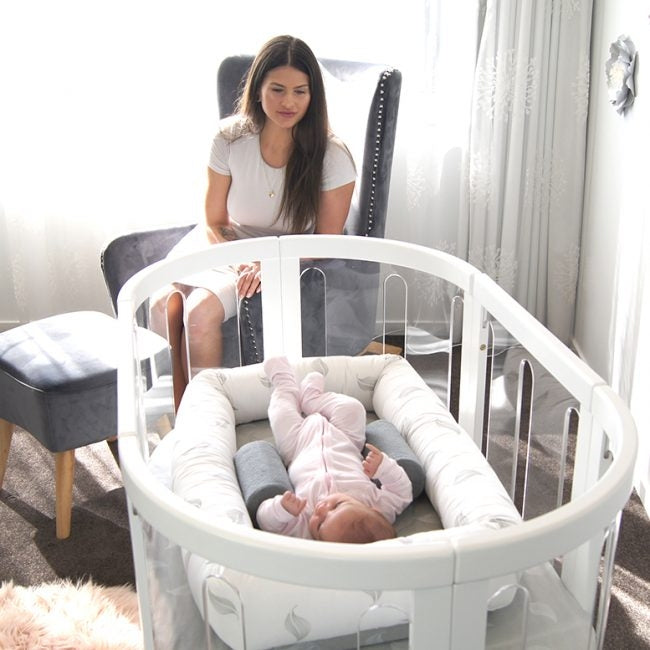 Babyhood Kaylula Sova Clear Cot & Mattress Bundle (130x70cm) - White