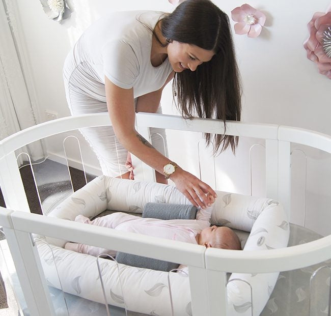 Babyhood Kaylula Sova Clear Cot & Mattress Bundle (130x70cm) - White