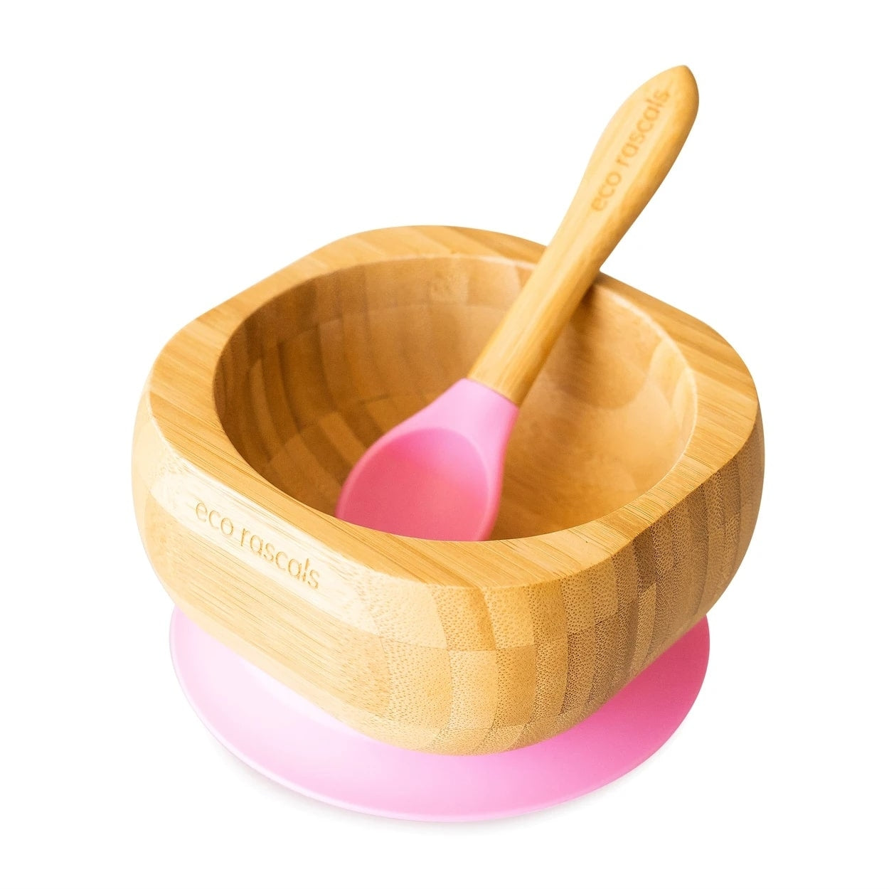 Eco Rascals Bamboo Suction Baby Bowl & Spoon (2 Colours)