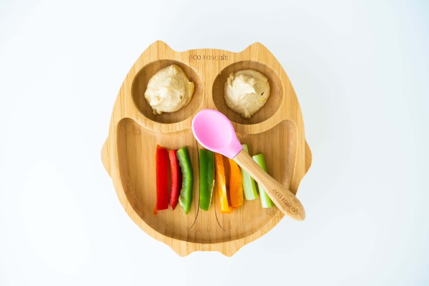 Eco Rascals Owl Bamboo Suction Plate (3 Colours) - Pupsik Singapore