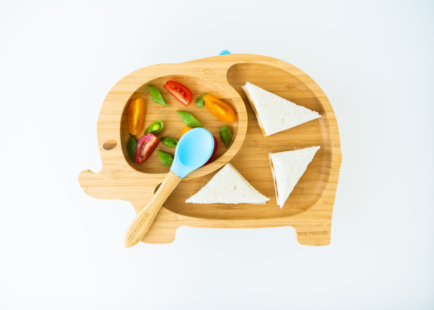 Eco Rascals Elephant Bamboo Suction Plate - Pupsik Singapore