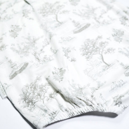 House of Holly Cloud Bubble Romper - Garden Toile Silver (2 Sizes)