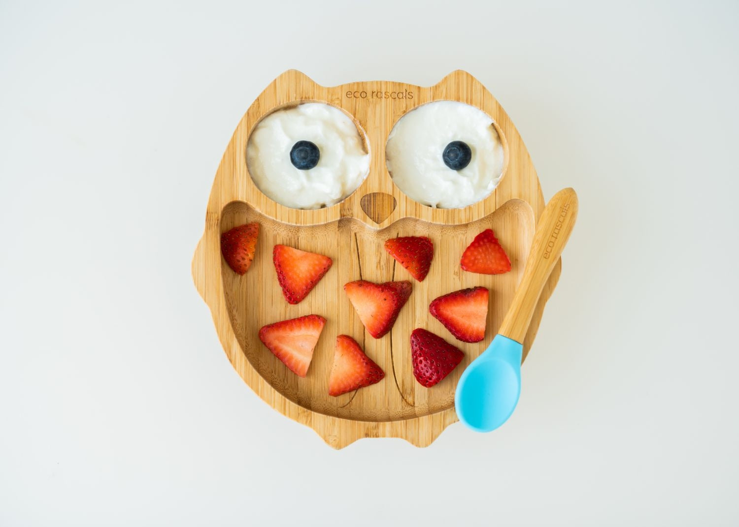 Eco Rascals Owl Bamboo Suction Plate (3 Colours) - Pupsik Singapore