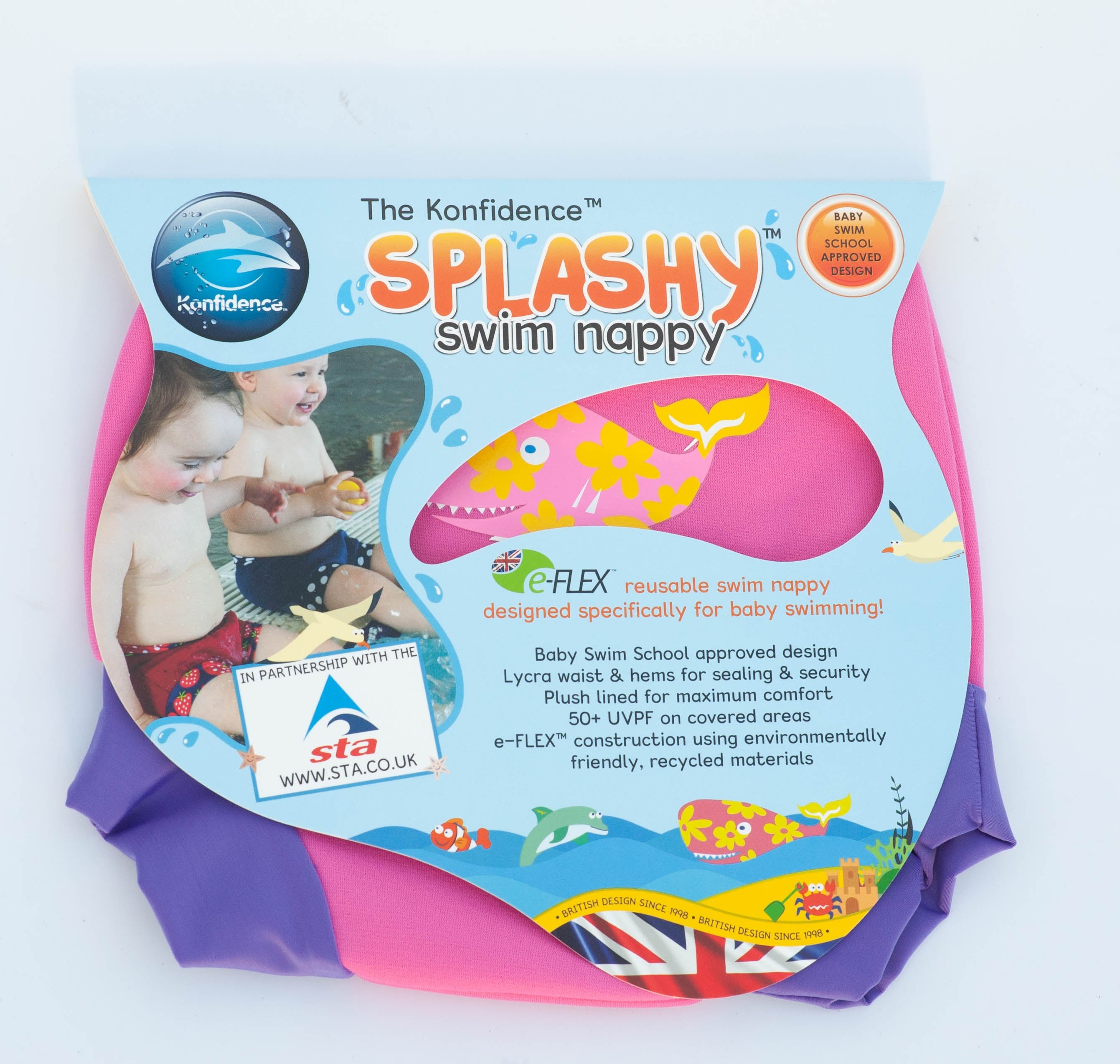 Konfidence E-Flex Splashy Swim Nappy - Joni (5 Sizes)