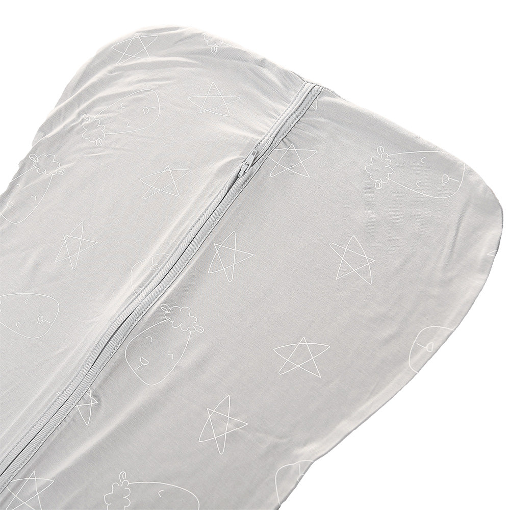 Baa Baa Sheepz Wearable Blanket Zip Sleep Bag - Cute Big Star & Head Grey (4 Sizes)