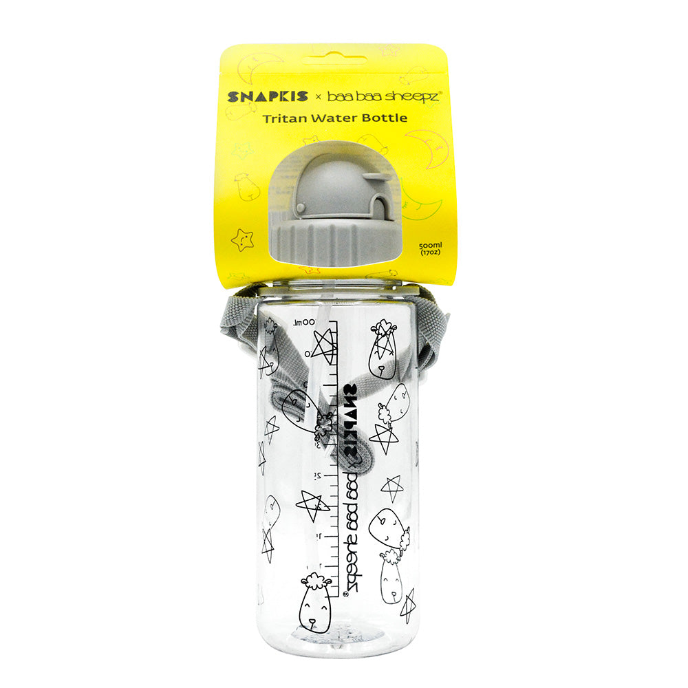 Baa Baa Sheepz SNAPXBBSHP Kids Tritan Straw Water Bottle, 500ml (2 Colors)