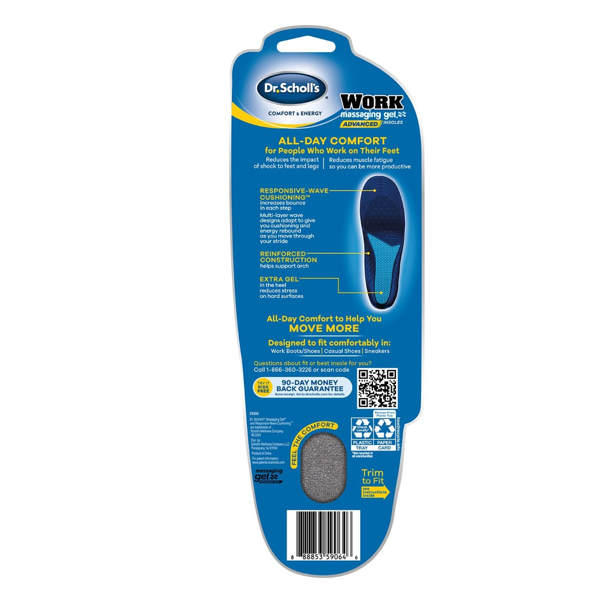 Dr Scholl's Comfort & Energy Work Insoles (2 Sizes) - Pupsik Singapore