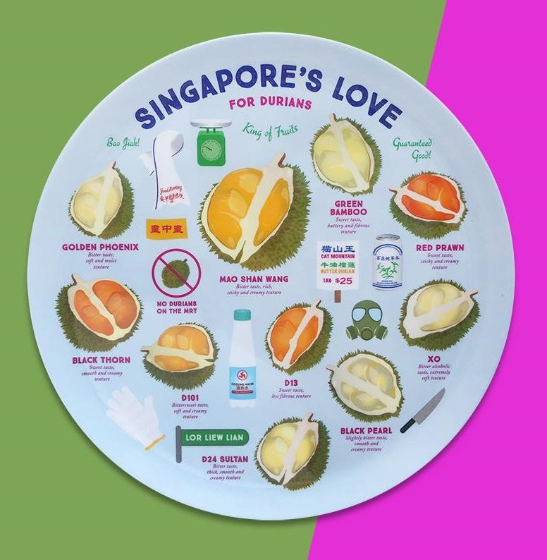 The Little Drom Store Melamine Plate (10 inch) (12 Designs) - Pupsik Singapore