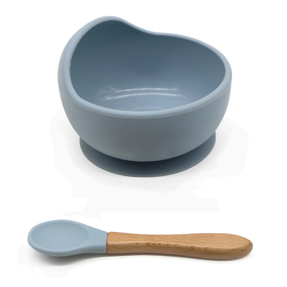 Biomom Baby Silicone Suction Bowl with Spoon (13 Colours)