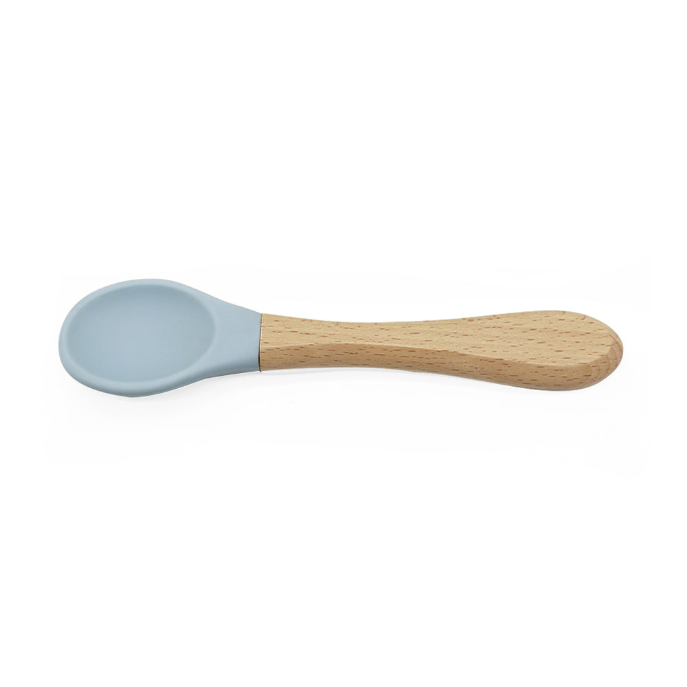 Biomom Wooden Silicone Spoon (12 Colours) - Pupsik Singapore
