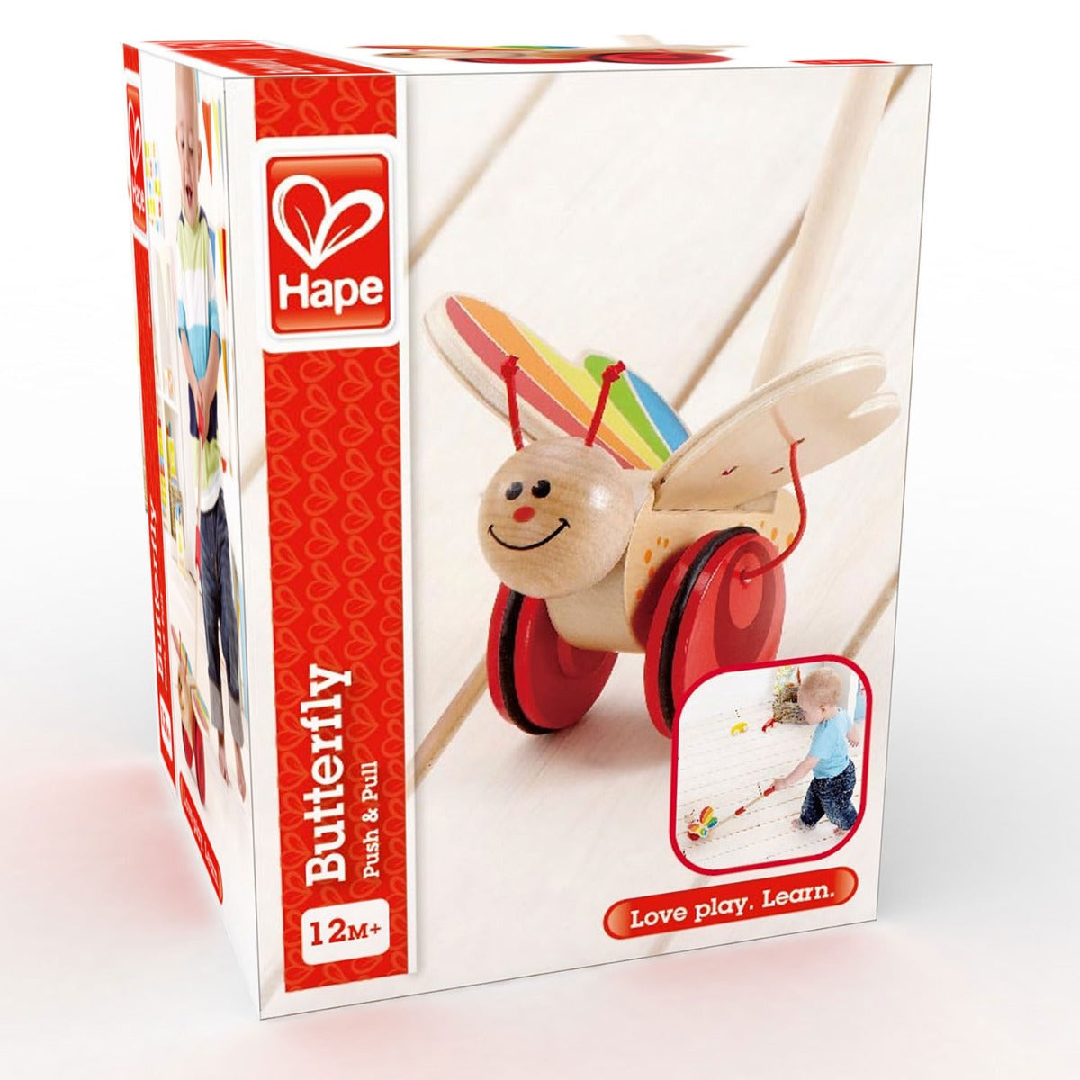 Hape Butterfly Push Pull Wooden Toy