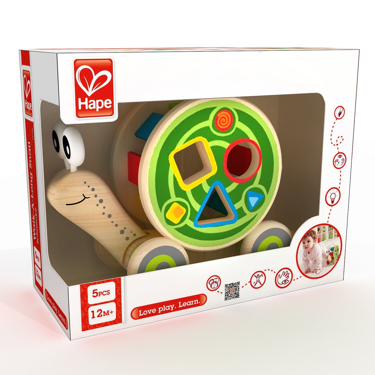 Hape Walk-A-Long Snail Pull Toy