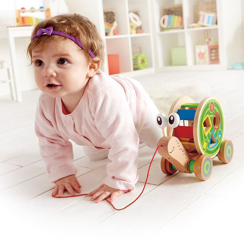Hape Walk-A-Long Snail Pull Toy