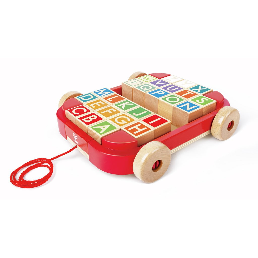 Hape Pull-along Cart with Stacking Blocks